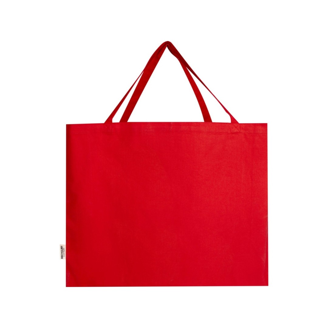 Odessa большая эко-сумка из переработанного хлопка, сертифицированного согласно GRS, плотностью 220 г/м2 - Красный