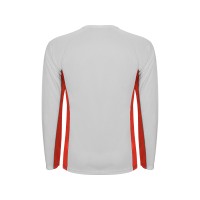 Футболка "Shanghai " мужская с длинным рукавом, белый/красный