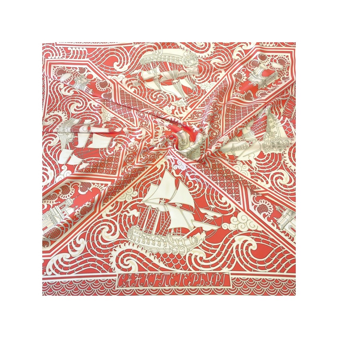 Платок "Русская резьба по кости"