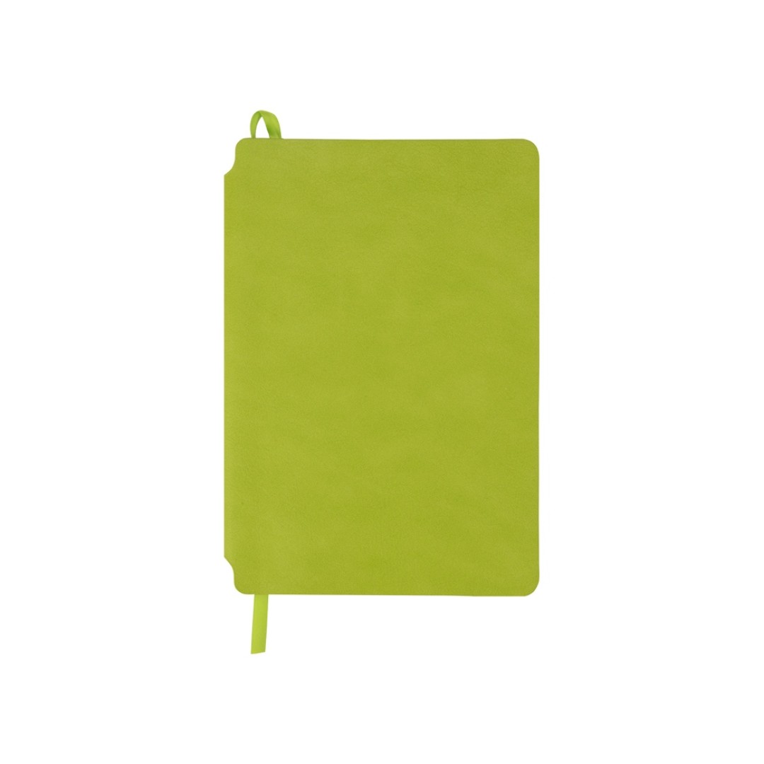 Блокнот «Notepeno» 130x205 мм с тонированными линованными страницами, зеленое яблоко