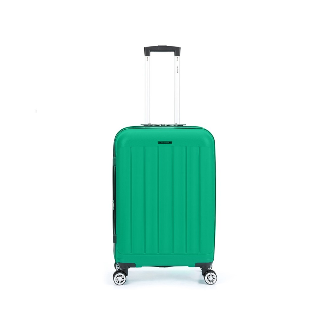 Чемодан TORBER В Отпуск, ярко-бирюзовый, полипропилен, 65,5 х 43,5 х 26 см, 62 л