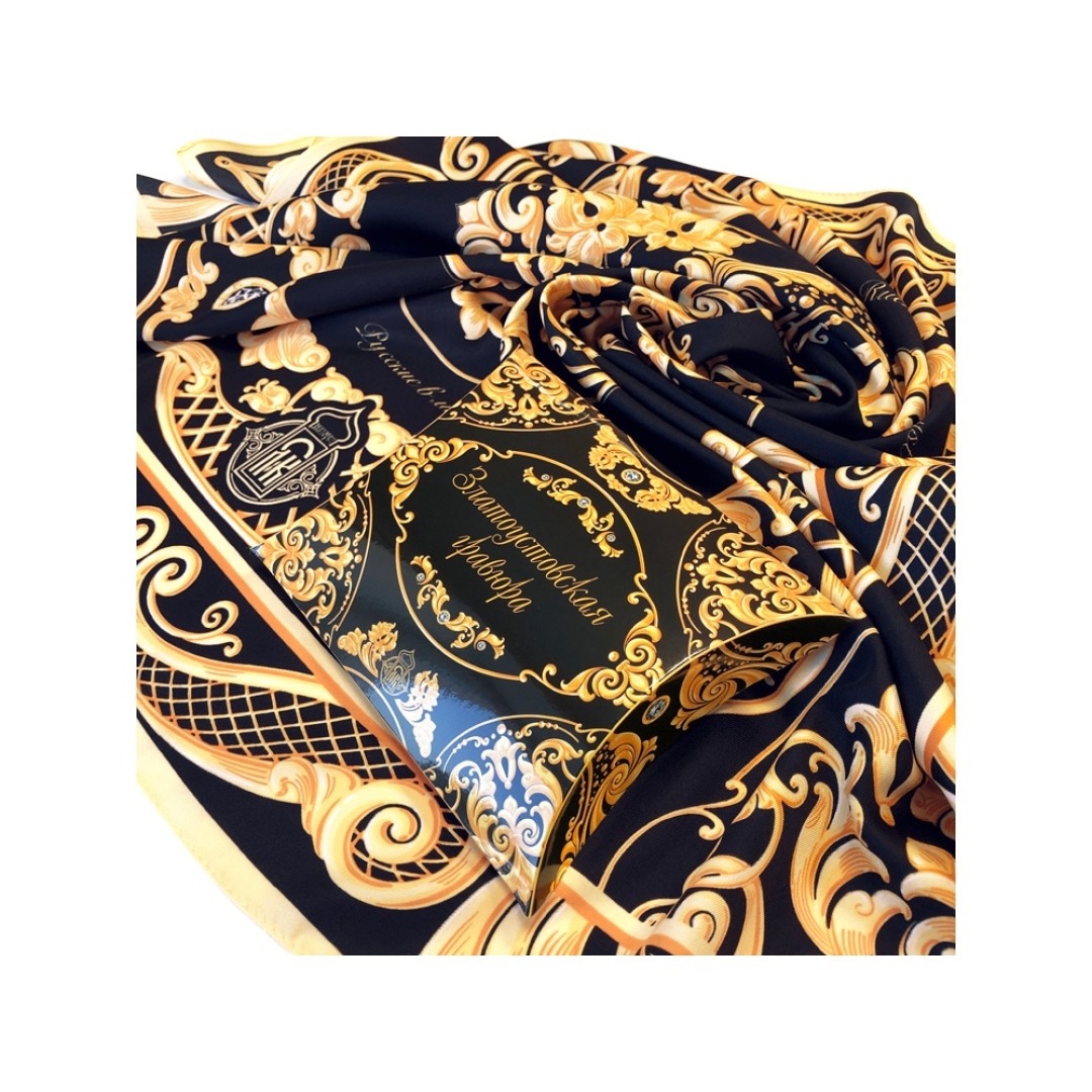 Платок "Златоустовская гравюра"