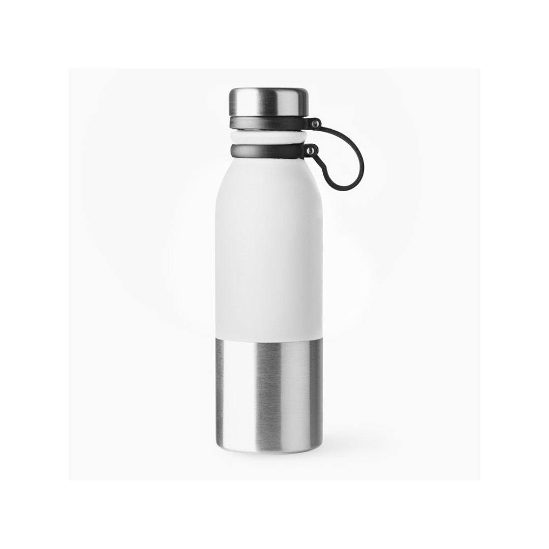 Бутылка ALKE из стали 304 с двухцветным корпусом, 850 мл, серебристый/белый (Р)