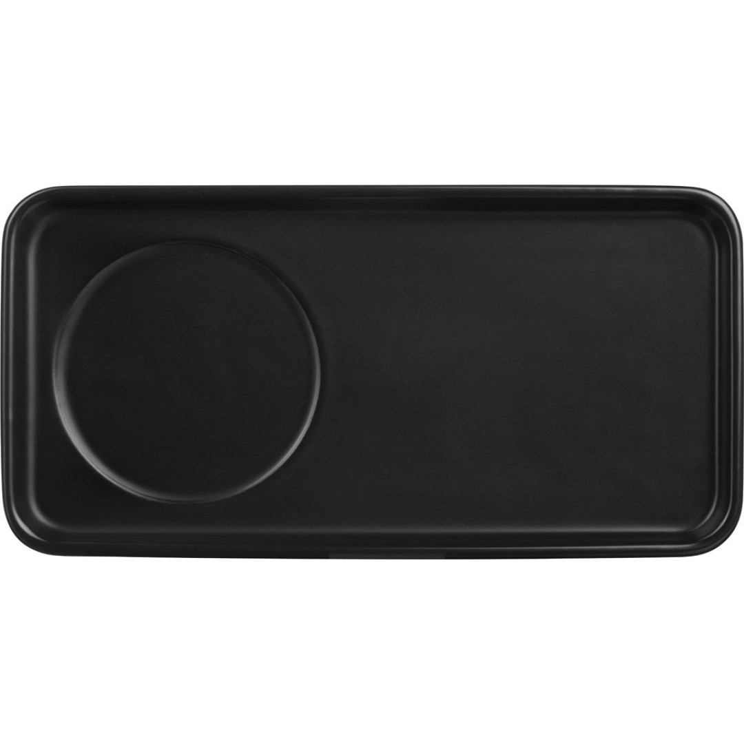 Чайная пара "Bristol": блюдце прямоугольное, чашка, коробка, черный