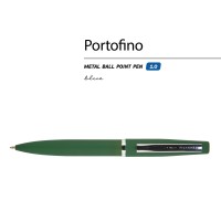 Ручка металлическая шариковая "Portofino", софт-тач, 1.0 мм, зеленый