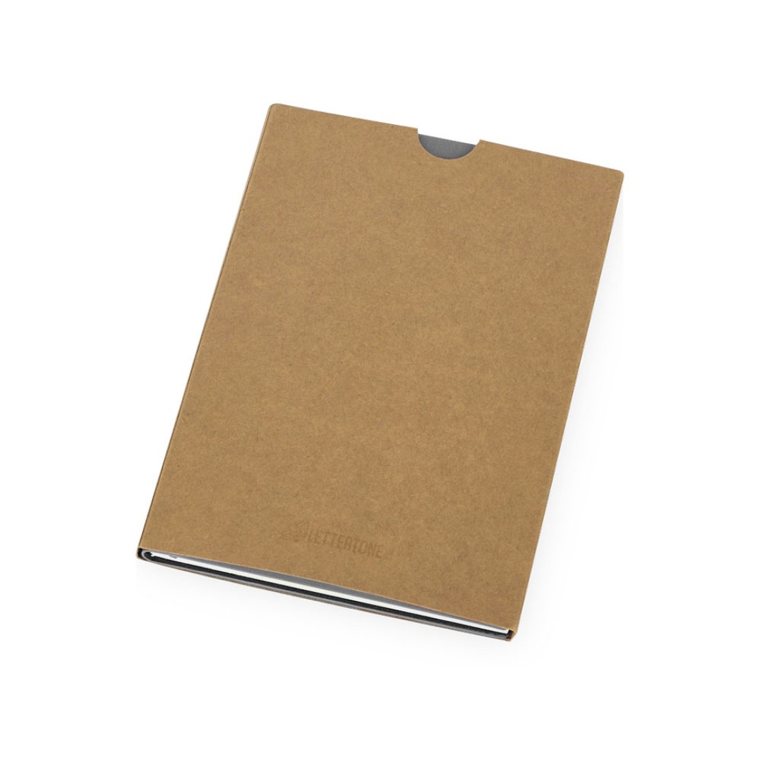 Блокнот "Horizon" с горизонтальной резинкой, гибкая обложка, 80 листов, серый