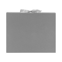 Коробка разборная на магнитах с лентами, серебристый