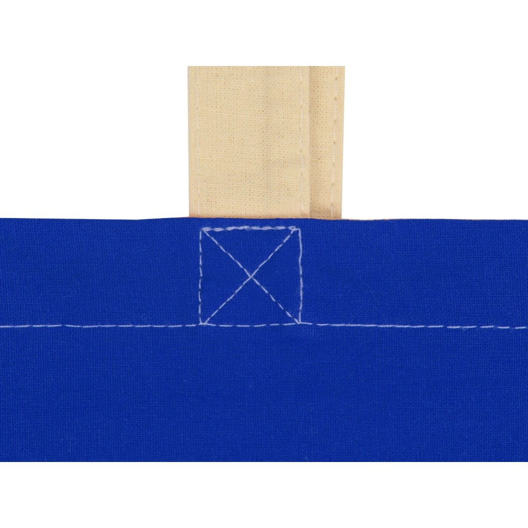 Сумка для шопинга Twin двухцветная из хлопка, 180 г/м2, синий/натуральный (P)