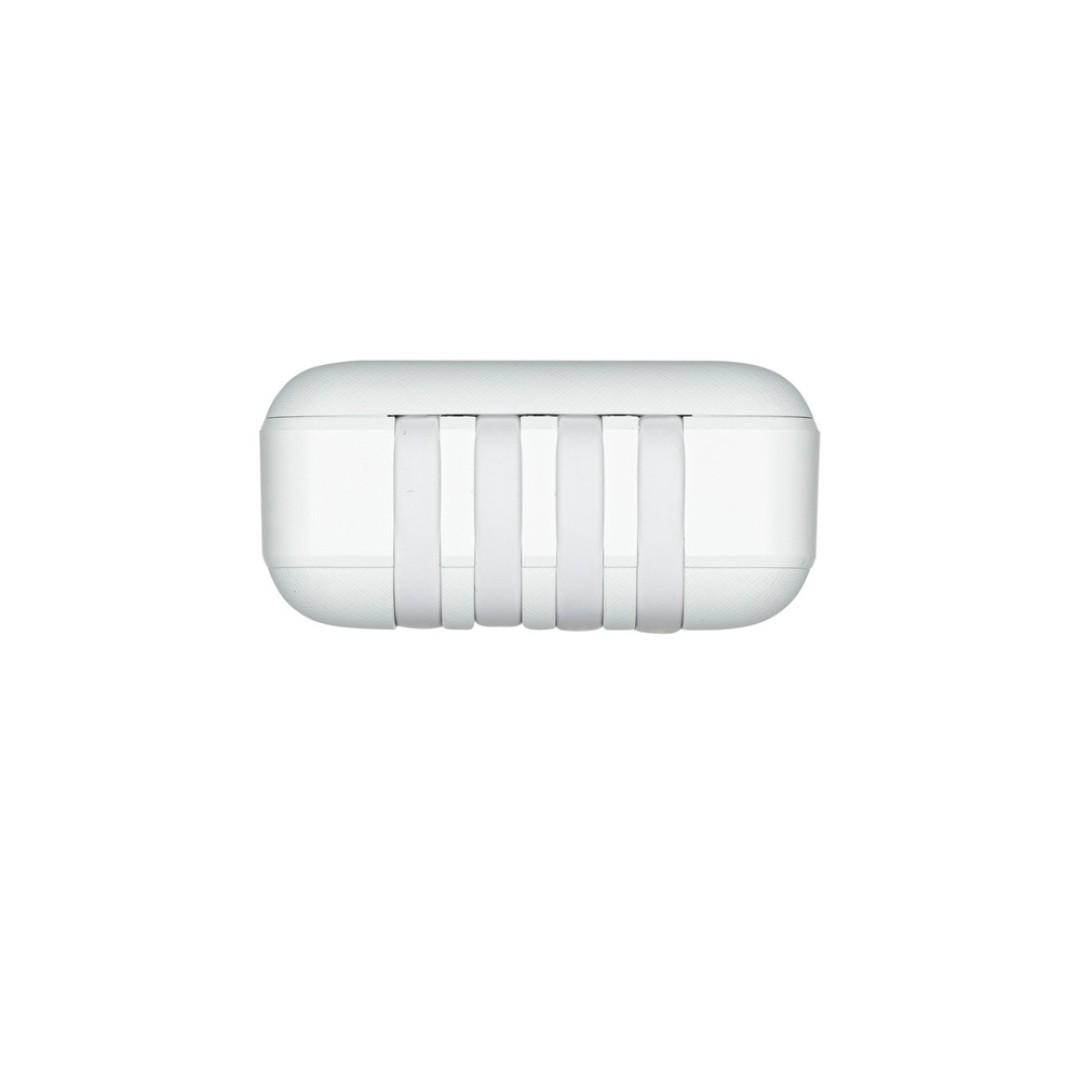 RIVACASE VA2220 (20000 мАч) внешний аккумулятор с дисплеем и встроенными кабелями, белый, 12/24