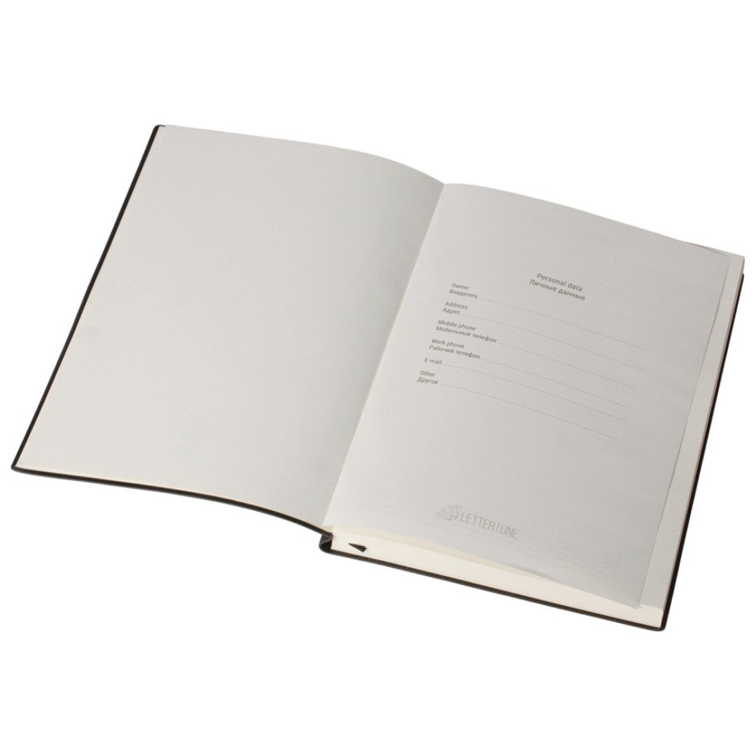 Бизнес блокнот "Supreme" с вставкой из софт-тача, гибкая обложка, 128 листов, черный