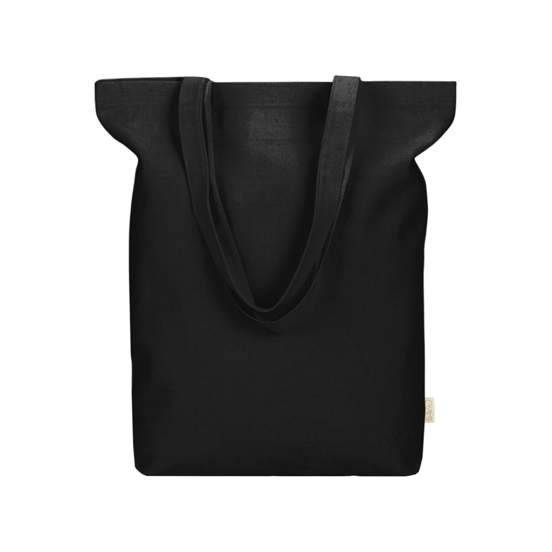 Сумка Fixy из переработанного хлопка с фиксирующей эластичной лентой, черный