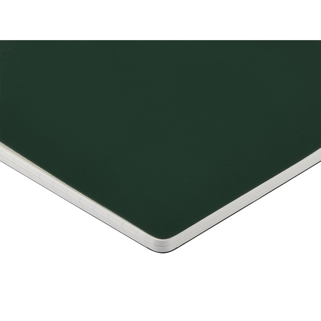 Тетрадь с каменной бумагой А5 "Carrara" 40 л., линейка, зеленый