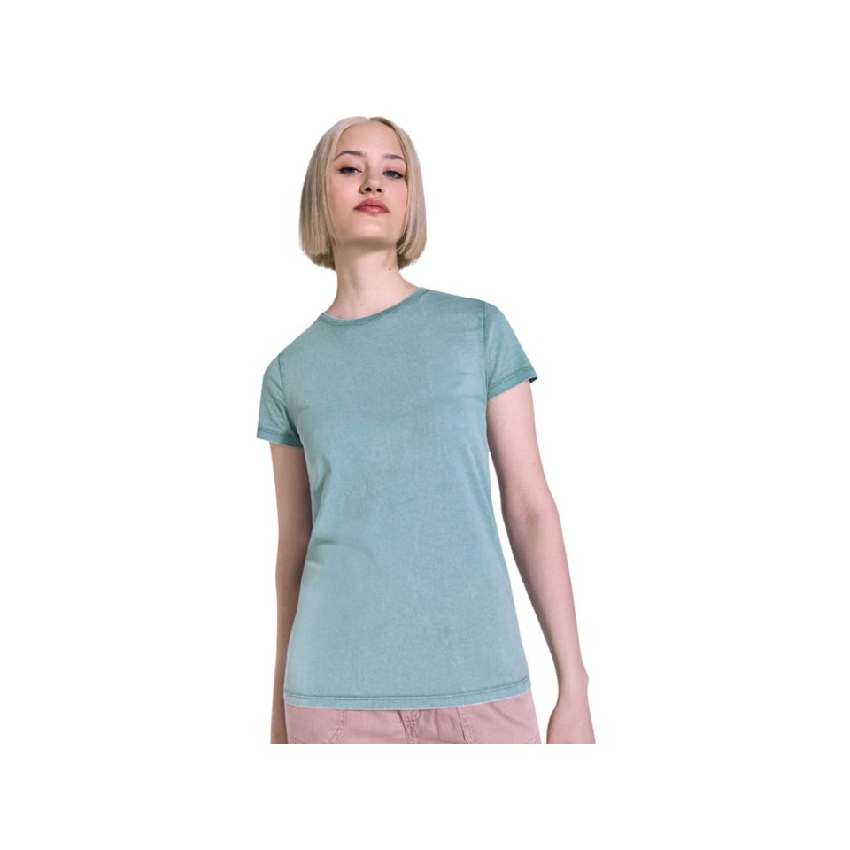 Футболка «Fiyi» женская, сине-зеленый выстиранный