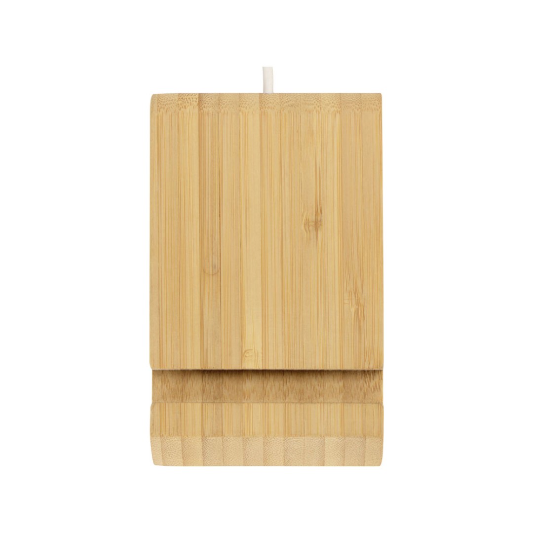 Беспроводное зарядное устройство из бамбука «Jetty», 10 Вт, натуральный