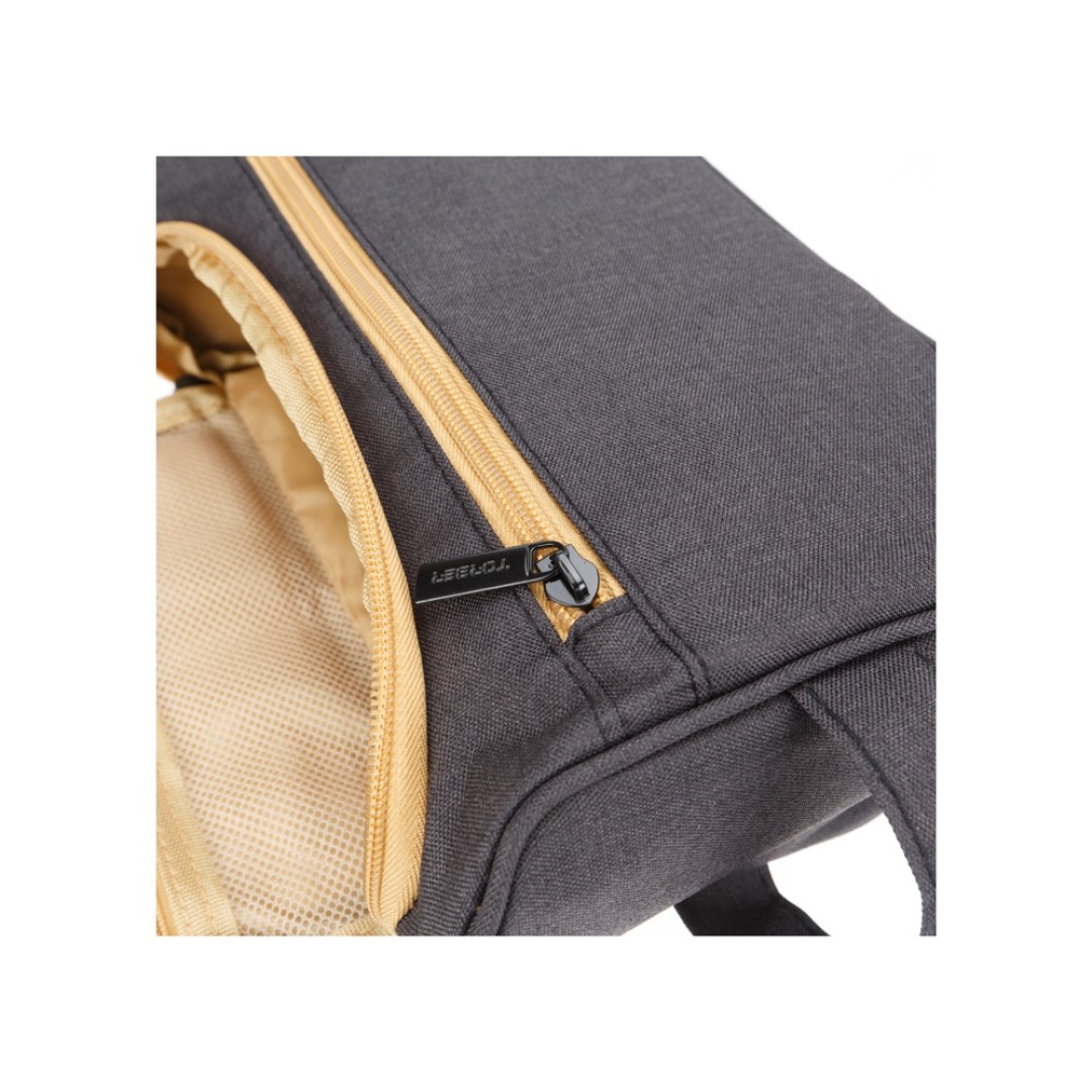 Несессер TORBER, дорожный, чёрный/бежевый, полиэстер 300D, 24 х 16 х 9 см