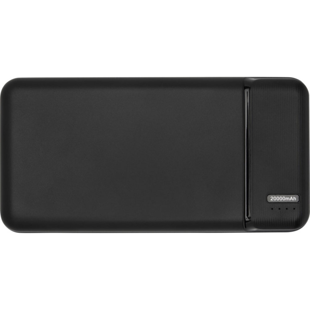 Портативное зарядное устройство Loop емкостью 20 000 мАч, сплошной черный