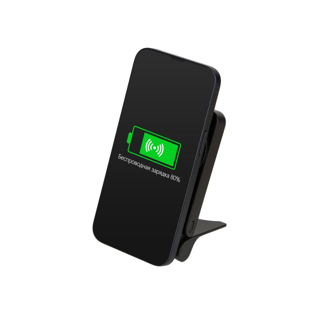 Внешний магнитный аккумулятор "MagnIQ", черный, 5000 mAh