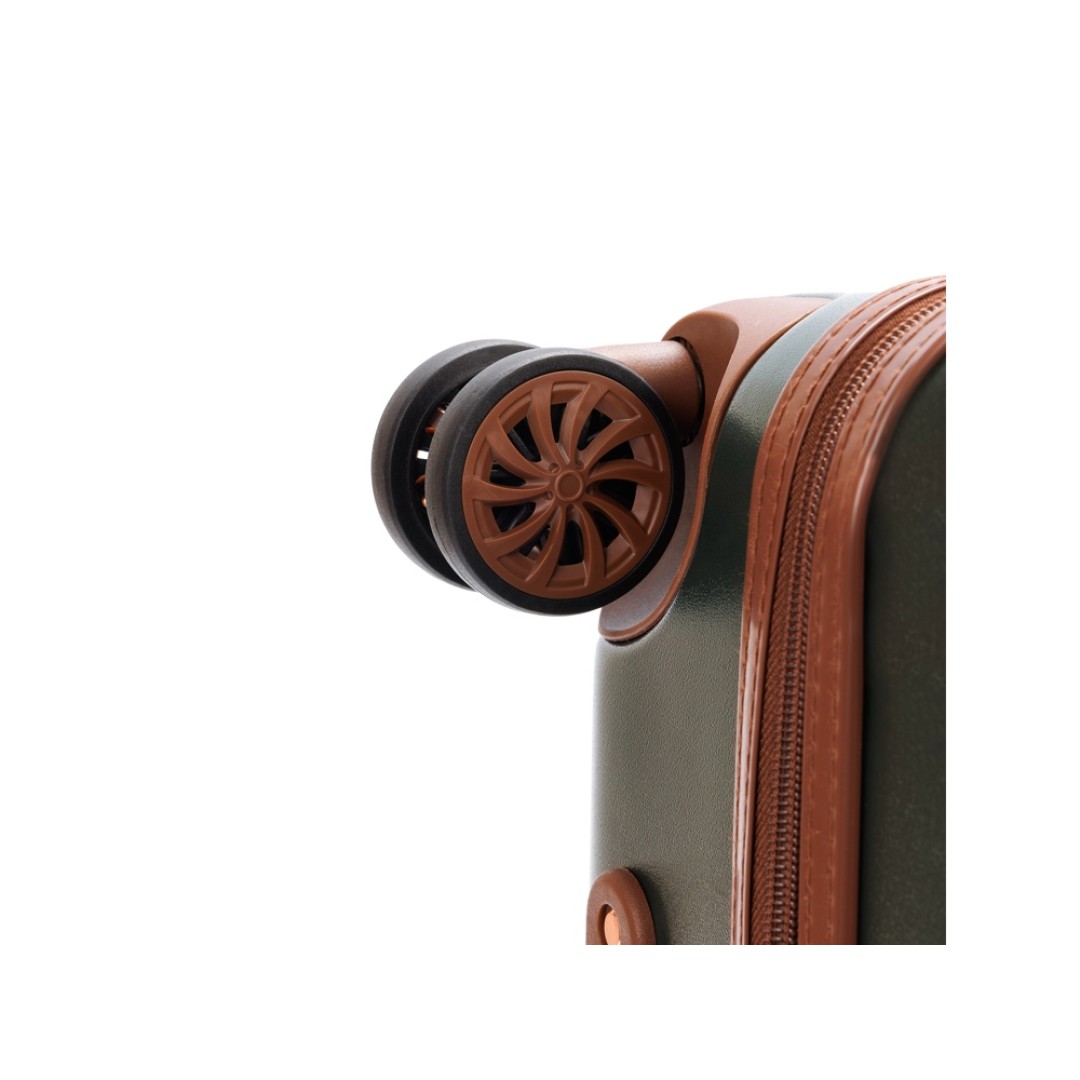 Чемодан BUGATTI Amelia, зеленый, поликарбонат / АБС-пластик, 42х24х67 см, 55 л