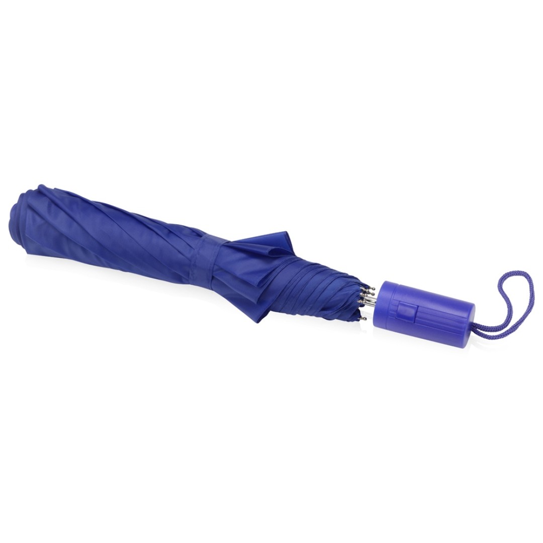 Зонт складной "Tulsa", полуавтоматический, 2 сложения, с чехлом, синий