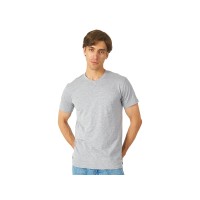 Футболка "Heavy Super Club" мужская с V-образным вырезом, серый меланж