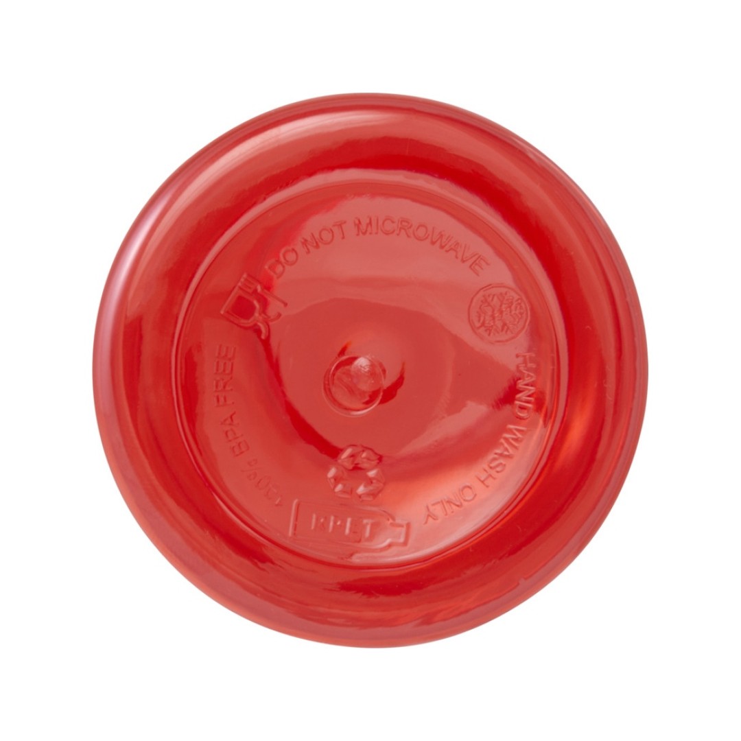 Бутылка для воды с карабином Oregon из переработанной пластмассы, 400 мл - Красный