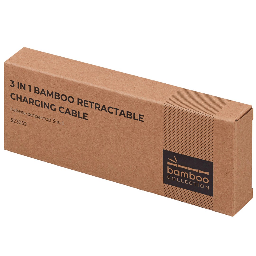 Универсальный кабель с ретрактором 3-в-1 «Retrax», черный