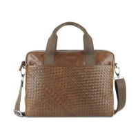 Сумка Mano "Don Luca", натуральная кожа в коньячном цвете, 37 х 27 х 6 см