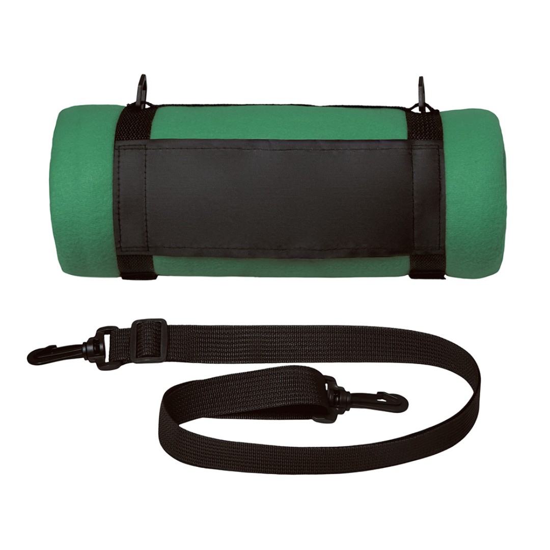 Плед «Нежность» с плечевым ремнем, зеленый