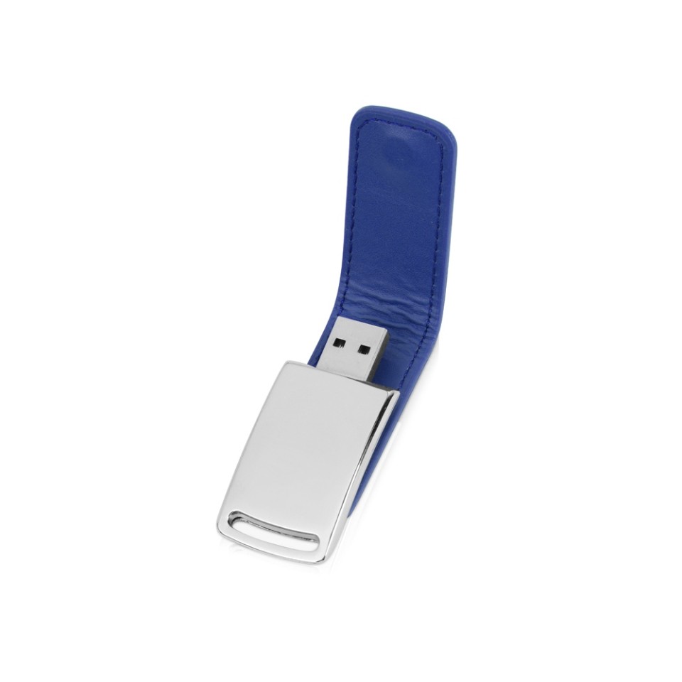 Флеш-карта USB 2.0 16 Gb с магнитным замком "Vigo", синий/серебристый