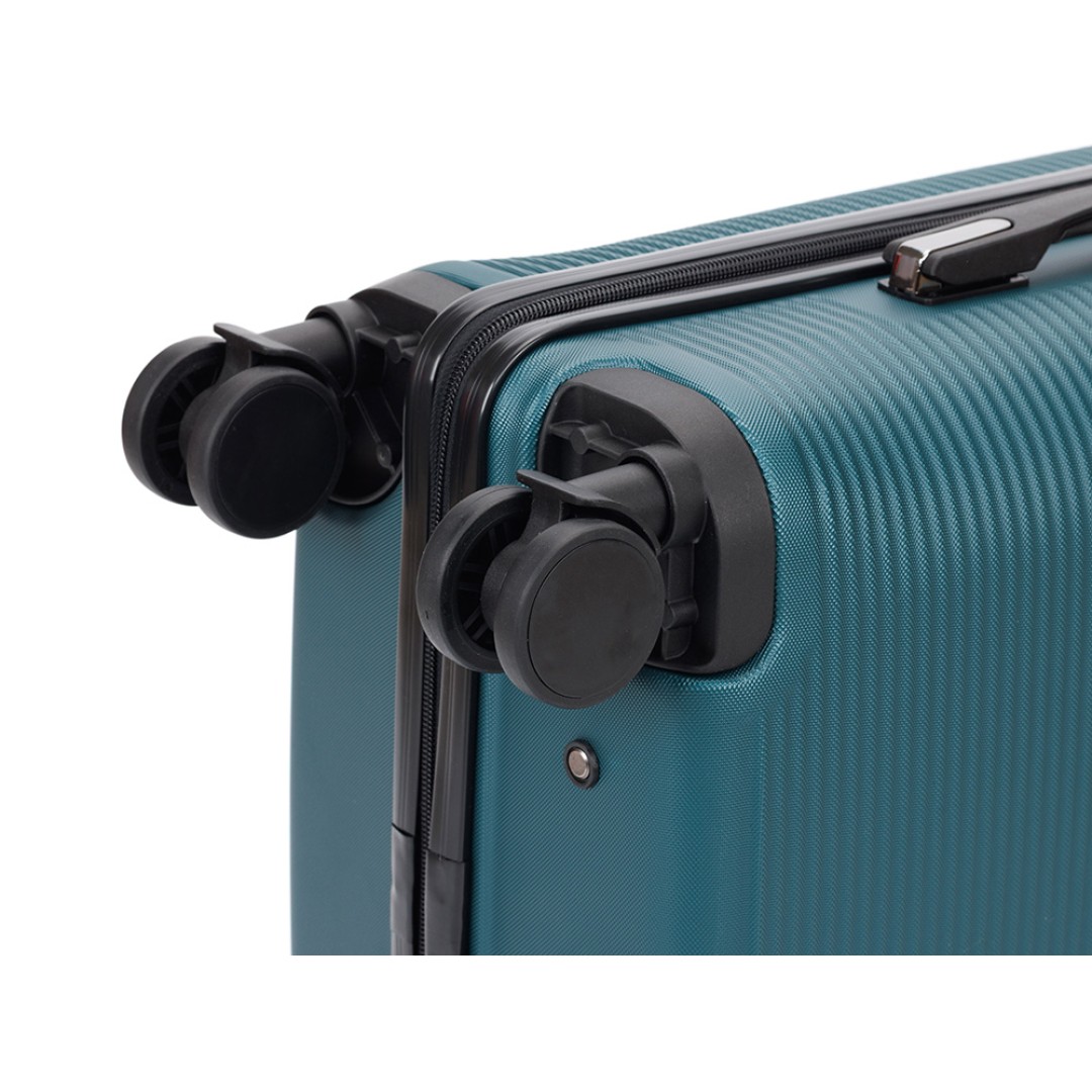 Чемодан TORBER Onego, зелёный, ABS-пластик, 59,5 х 39,5 х 24 см, 46 л