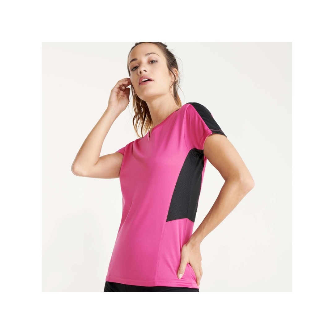 Футболка "Suzuka" женская, яркая фуксия /черный