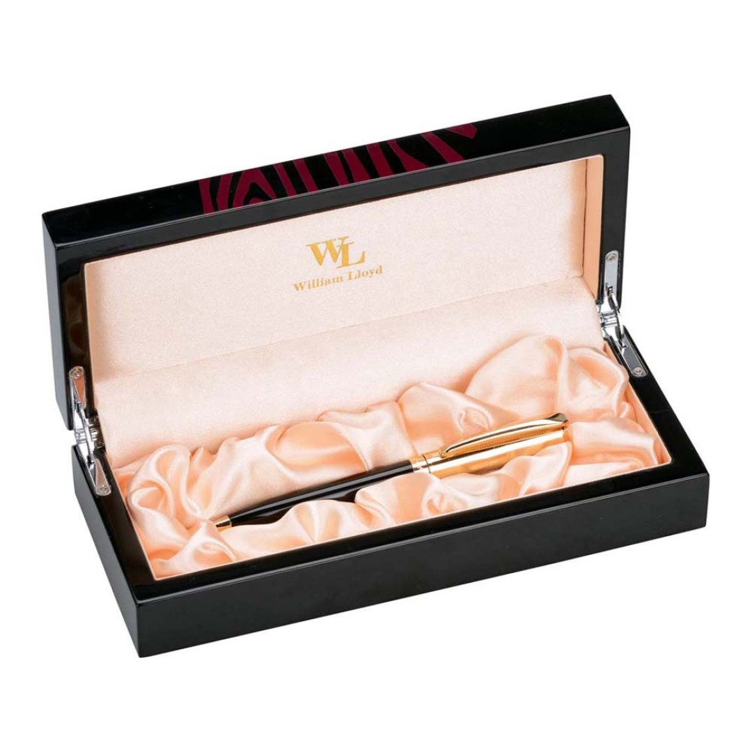 Ручка шариковая William Lloyd, черный/золотистый