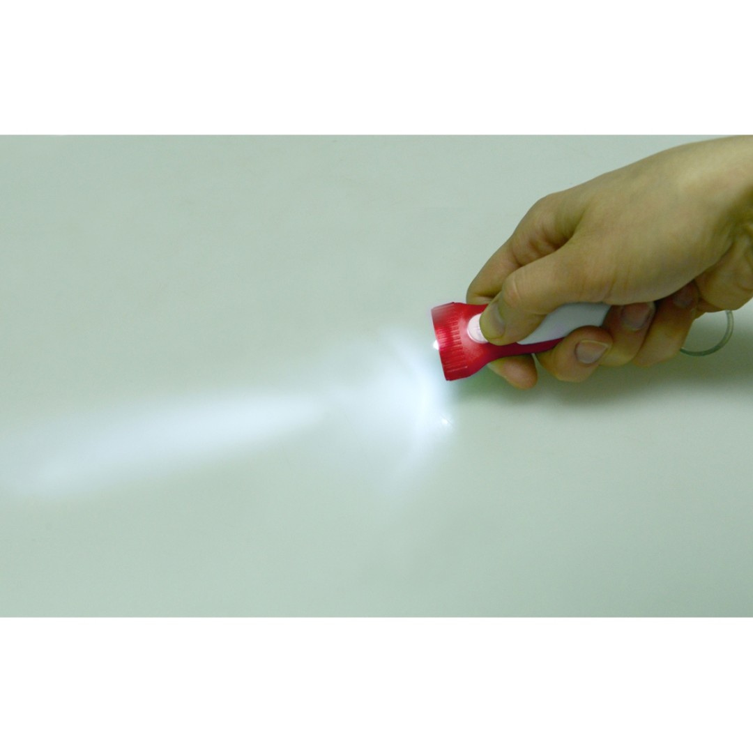 Брелок-фонарик "Каяма", красный/белый