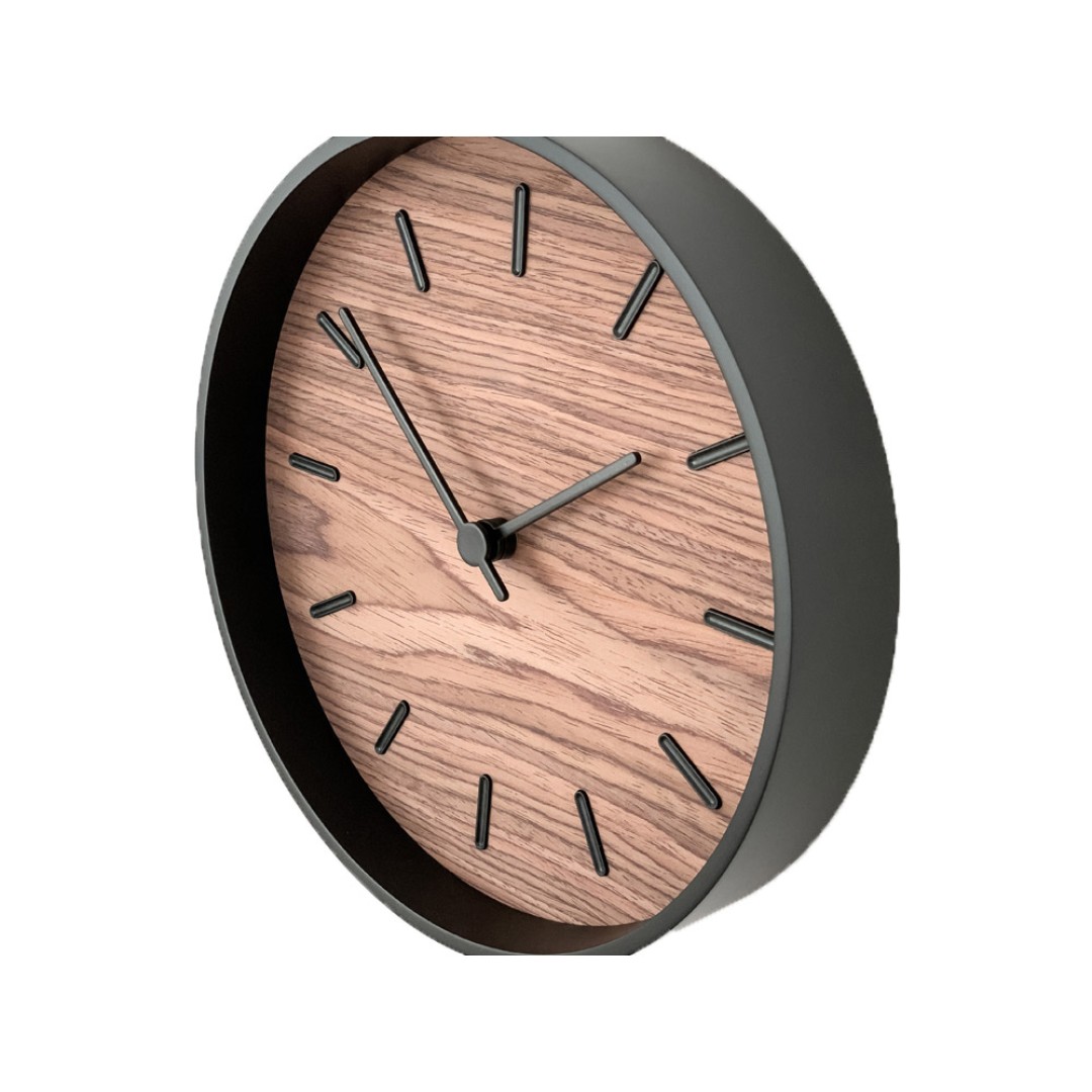 Часы настенные "Tiger" S, черный, орех