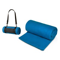 Плед «Нежность» с плечевым ремнем, синий