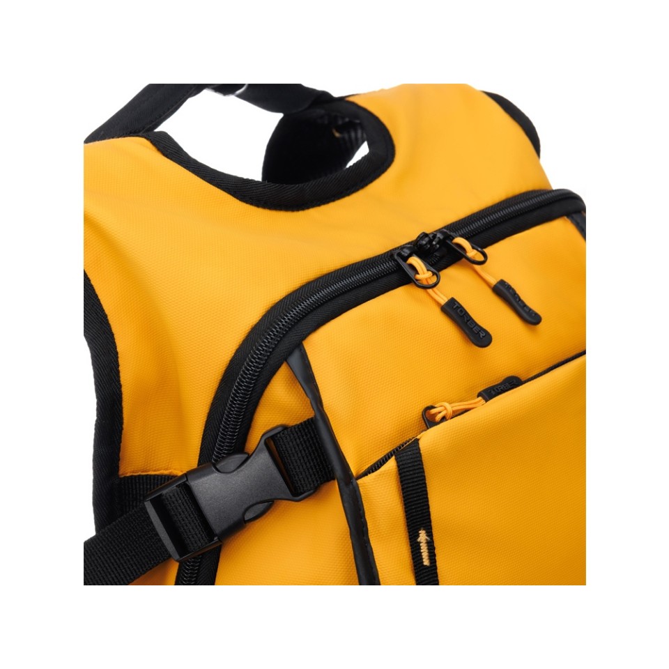 Рюкзак TORBER MOBI, желтый, полиэстер 900D с PU покрытием, 45 х 32 х 20 см
