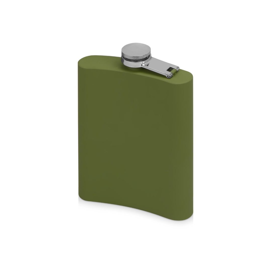 Фляжка 240 мл Remarque soft touch, 201 сталь, зеленый милитари (Р)