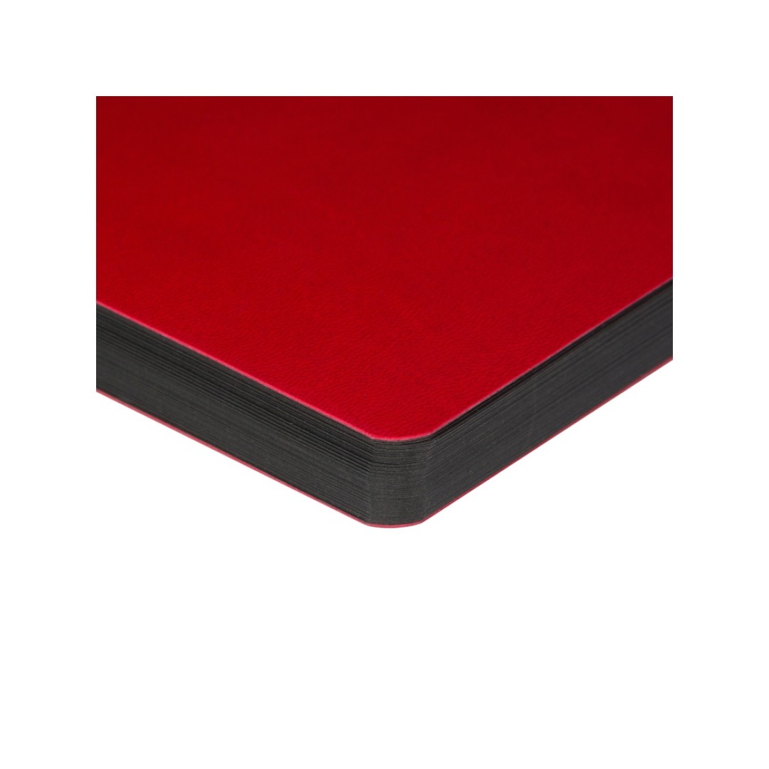 Скетчбук "Sketch & Art" в мягком переплете 140х210 мм, 100 л. черной бумаги 100 гр., красный