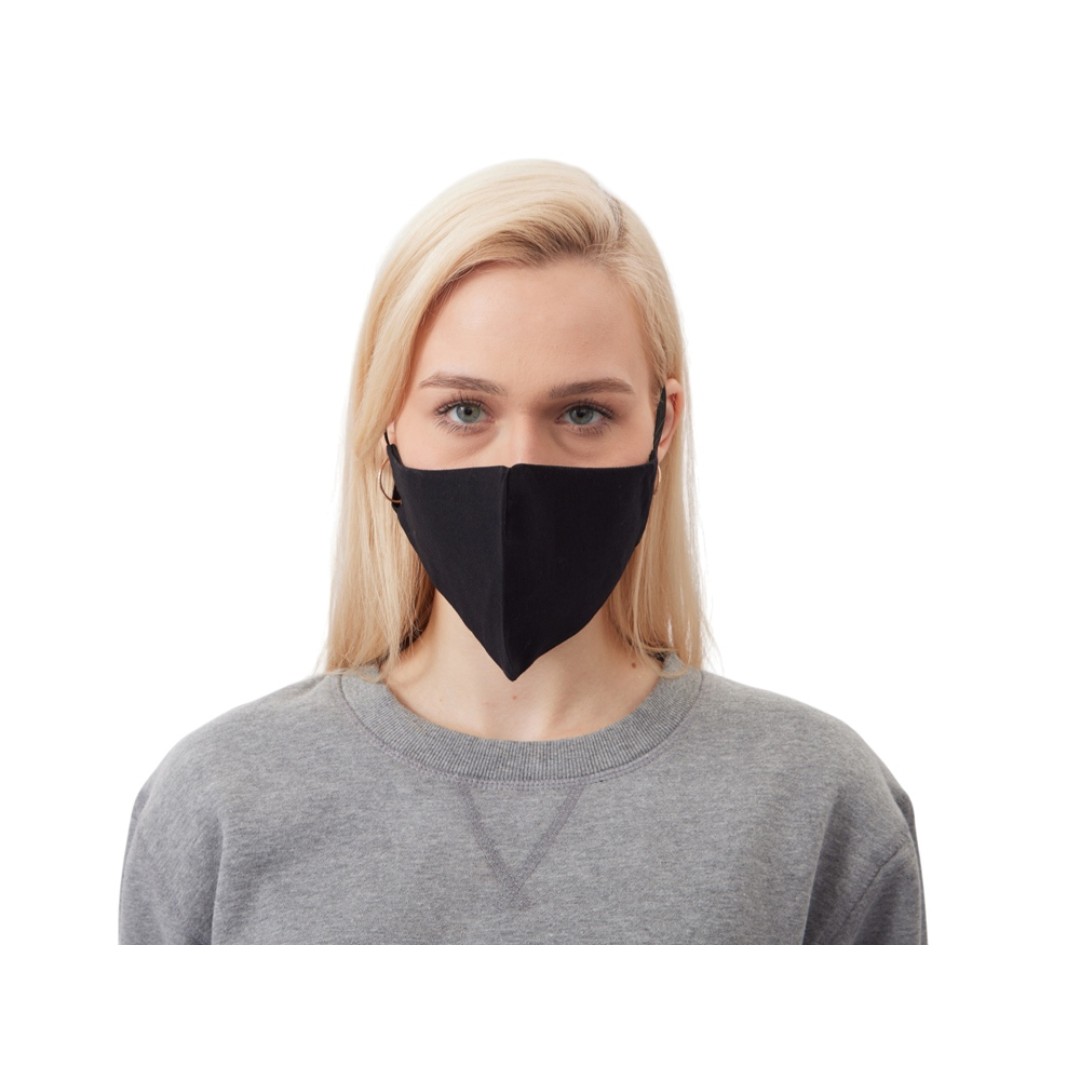 Хлопковая защитная маска для лица многоразовая анатомической формы без шва