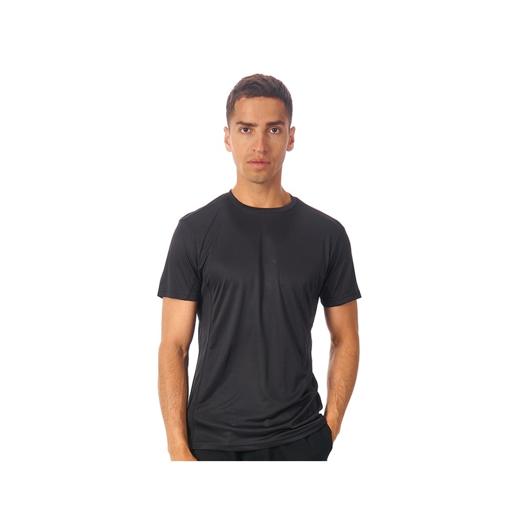 Мужская спортивная футболка Turin из комбинируемых материалов, черный