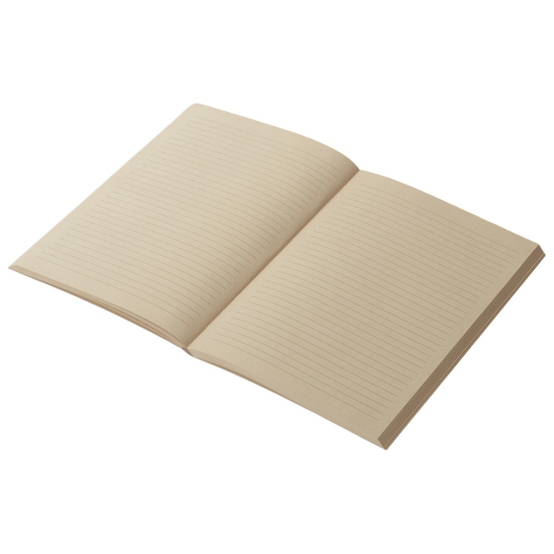 Блокнот А5 "Adiantum" из переработанного тростника, 80 листов, гибкая обложка, натуральный