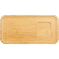 Чайная пара с бамбуковым блюдцем "Deny", белый