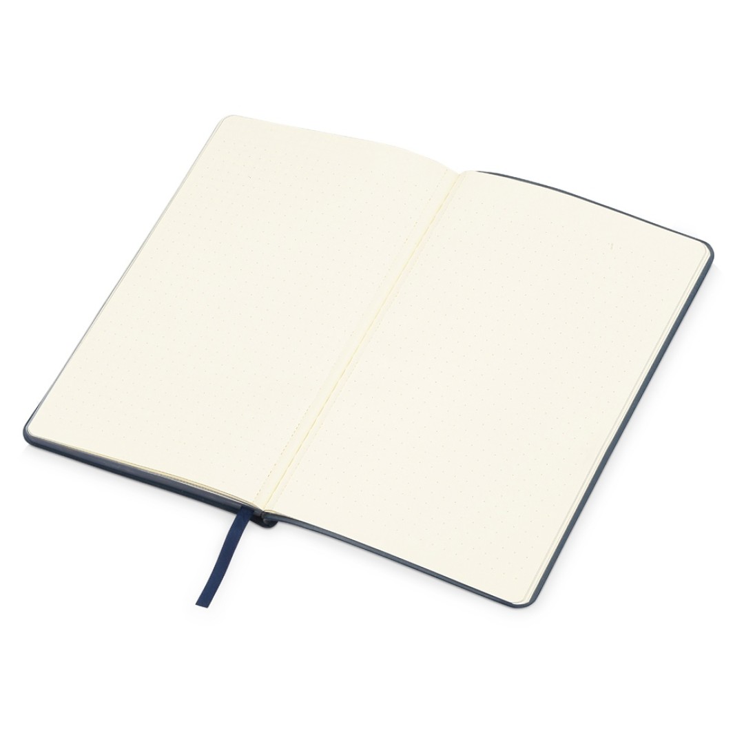 Блокнот «Notepeno» 130x205 мм с тонированными линованными страницами, темно-синий