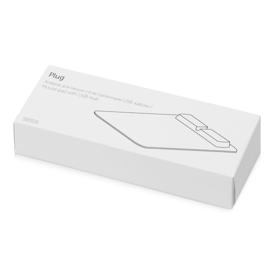 Коврик для мыши со встроенным USB-хабом "Plug"