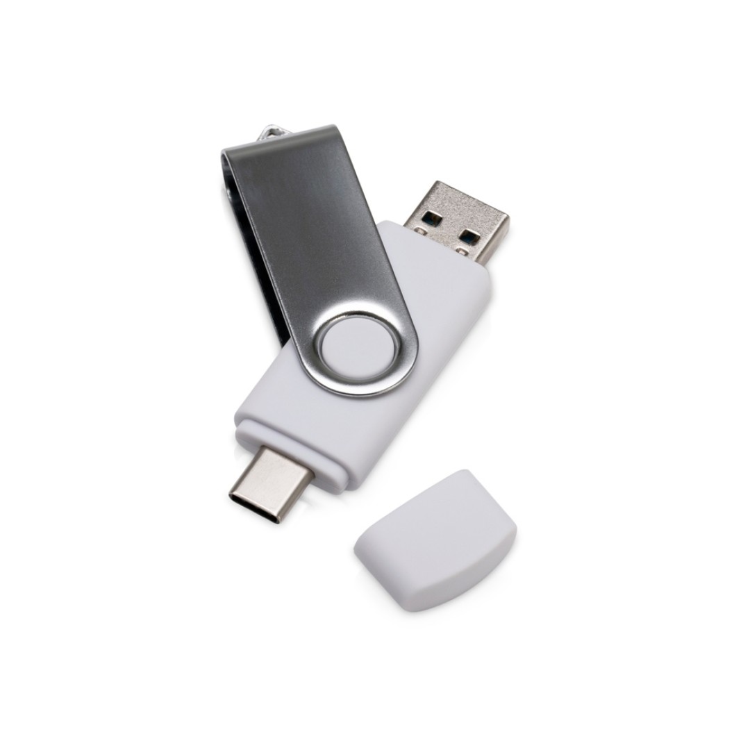 USB3.0/USB Type-C флешка на 32 Гб «Квебек C», белый