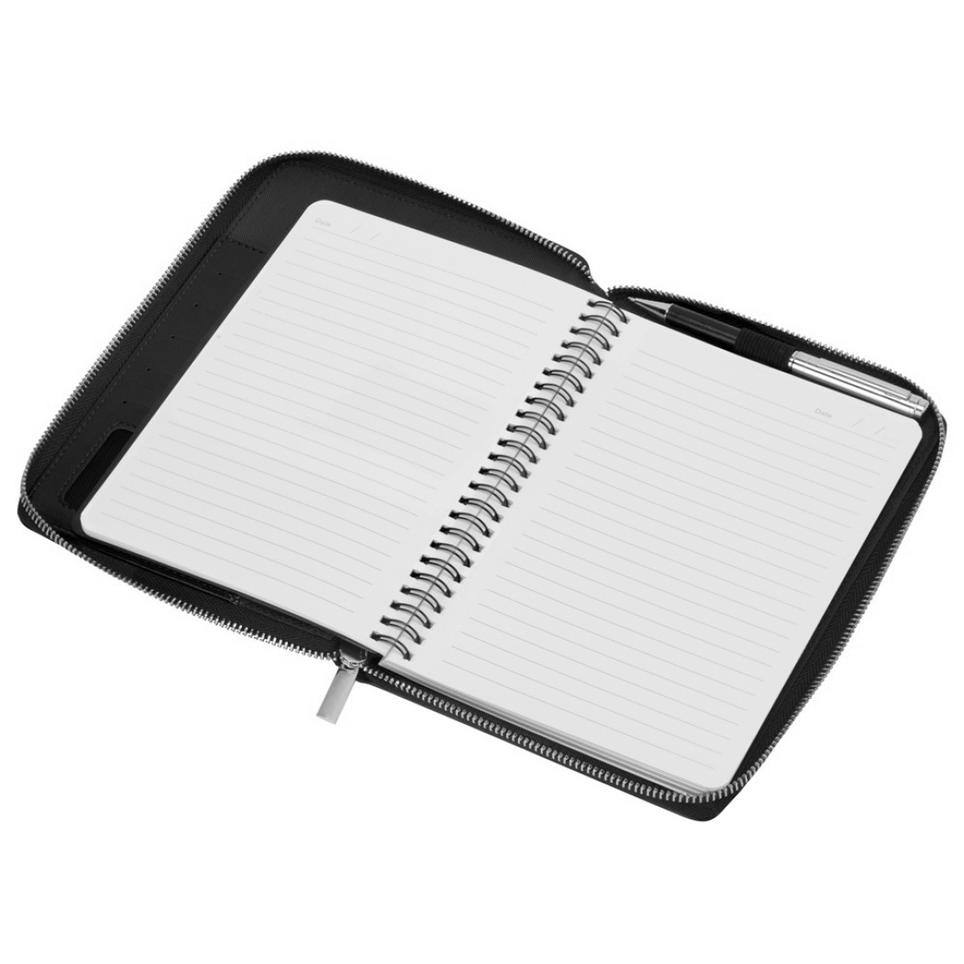 Бизнес-блокнот на молнии А5 «Fabrizio», 80 листов, черный (Р)