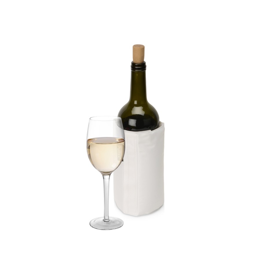 WINE COOLER SATIN WHITE/Охладитель-чехол для бутылки вина или шампанского, белый