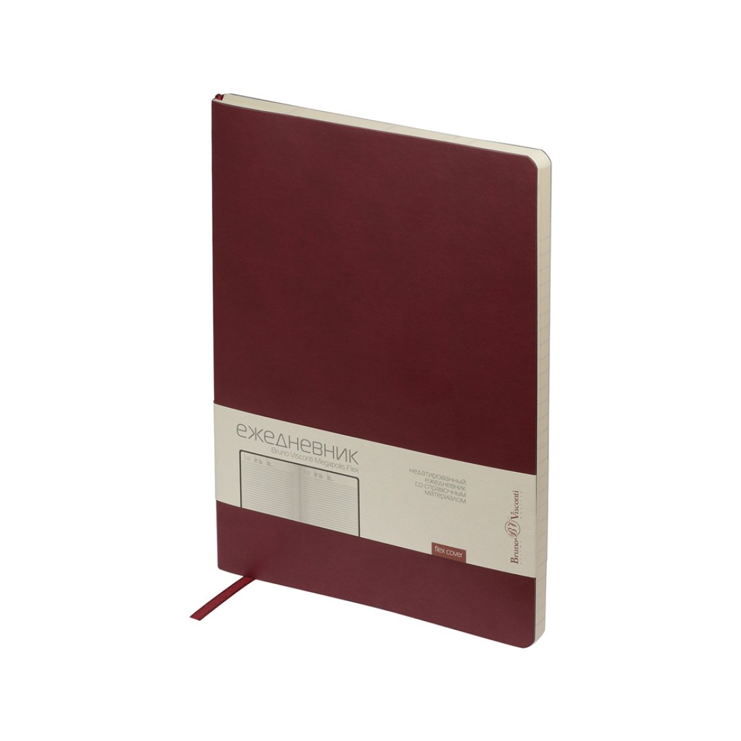 Ежедневник недатированный B5 "Megapolis Flex" (бордовый)