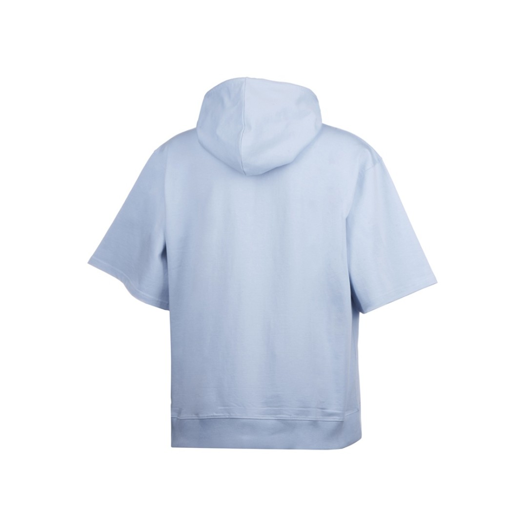 Худи оверсайз с коротким рукавом «Warsaw» унисекс, небесно-голубой