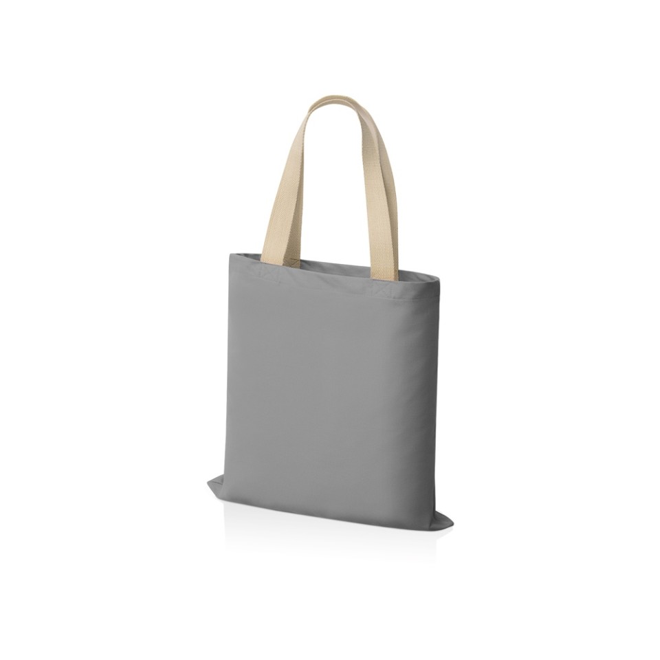 Сумка для шопинга Steady из хлопка с парусиновыми ручками, 260 г/м2, серый